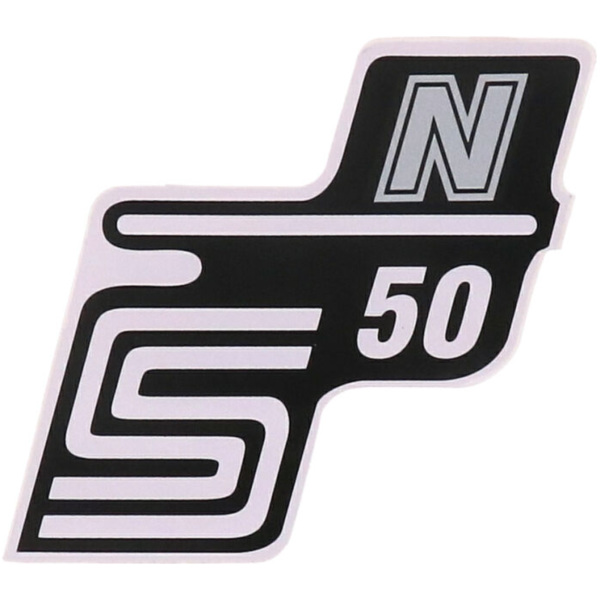 logo foil / sticker S50 N silver for Simson S50 41969
