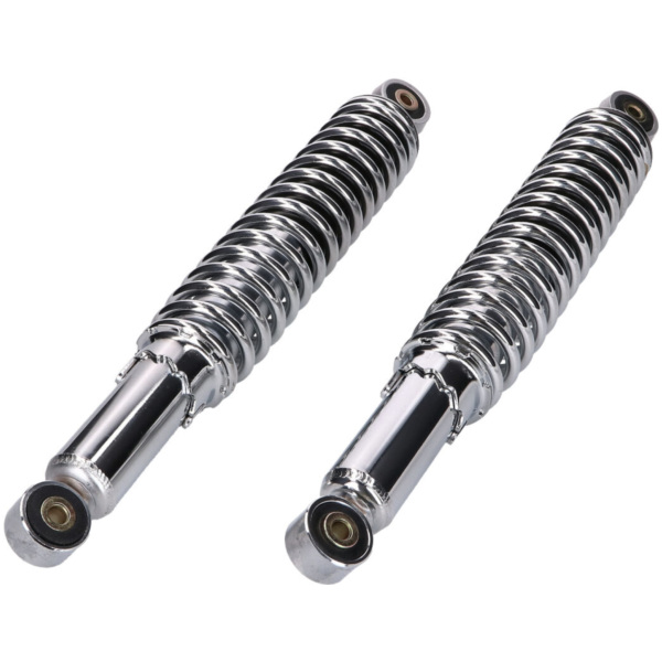 Federbein Stoßdämpfer Satz 380mm 5-fach verstellbar für Simson S50, S51E S51, S70E, S70, S53, S83 Enduro 42156