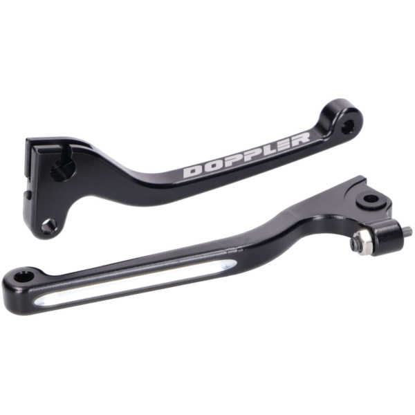 brake and clutch lever set Doppler CNC black for Derbi Senda, Gilera RCR, SMT -2010 42877-BK