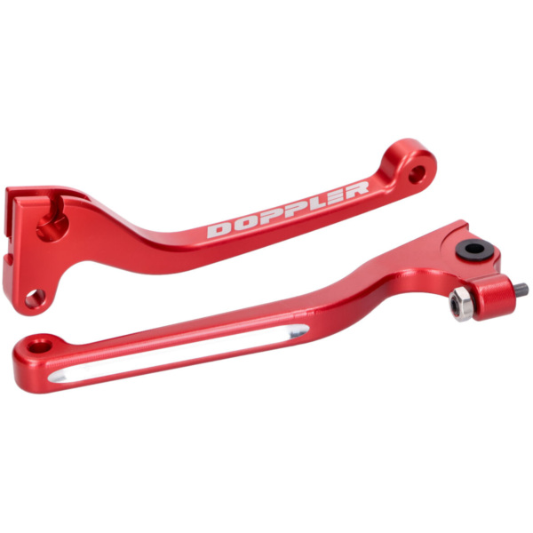 Kupplungsgriff Bremshebel und Kupplungshebel Set Doppler CNC rot für Derbi Senda, Gilera RCR, SMT -2010 42877-RE