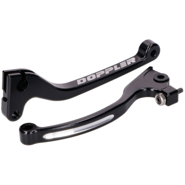 brake and clutch lever set Doppler CNC black for Rieju, Derbi, Sherco (w/ AJP brake) 42881-BK