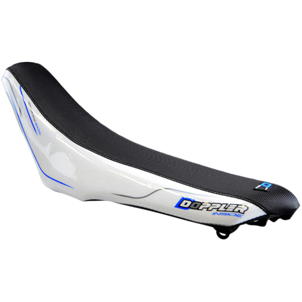 Sitzbezug Sitzbankbezug Doppler schwarz / weiß / blau für Rieju MRT 42891