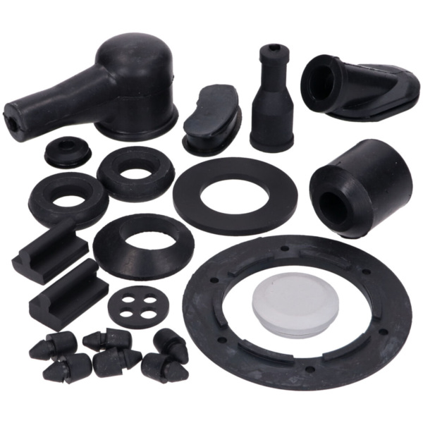 rubber parts set for Vespa Primavera 50-125 43377 fitting for Vespa V  50 V5SA1T 1977, 2,5 PS, 1,8 kw