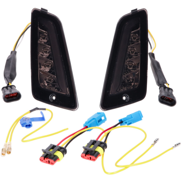 indicator light set front LED smoky tinted for Vespa GT, GTL, GTV, GTS 125-300 43909