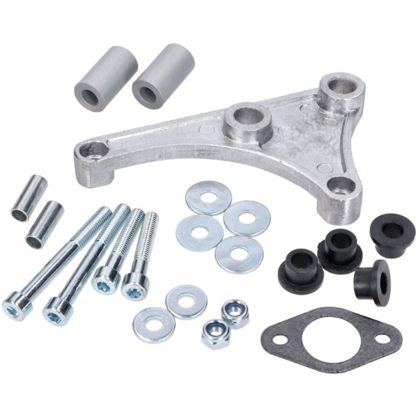 Montagesatz für Auspuff Tecnigas RS II Chrom für Piaggio Maxi 125-180ccm 2T 49079 passend für Gilera Runner Soul Modelle 125 M46301 2012, 15 PS, 11 kw