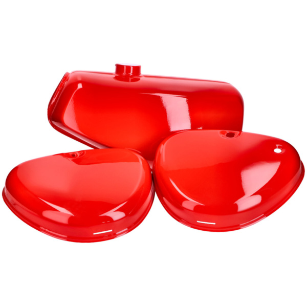 Benzintank und Seitendeckel Set rot für Simson S50, S51, S70 49095