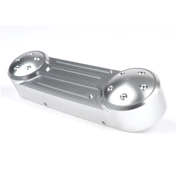 Fork link cover -MOTO NOSTRA, CNC, silver, straight fork link- Vespa GT 125 (ZAPM31100), Vespa GT 200 (ZAPM31200), Vespa GT 60 (