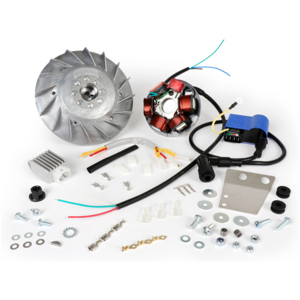 Ignition -BGM PRO 12V Touring -, version for large cone Ø20/24mm (PK crankshaft)- Conversion to electronic ignition - Vespa V50, fitting for Vespa V  50 V5SA1T 1977, 2,5 PS, 1,8 kw