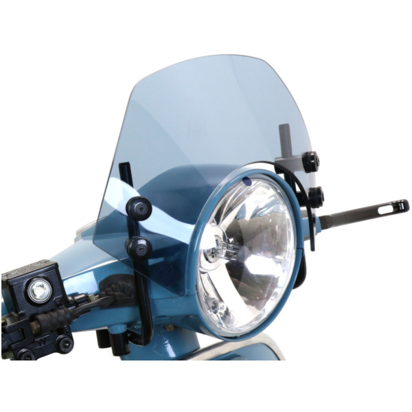 Flyscreen with black brackets -MOTO NOSTRA, w=340mm, h=105mm- for: Vespa PX80, P 1051