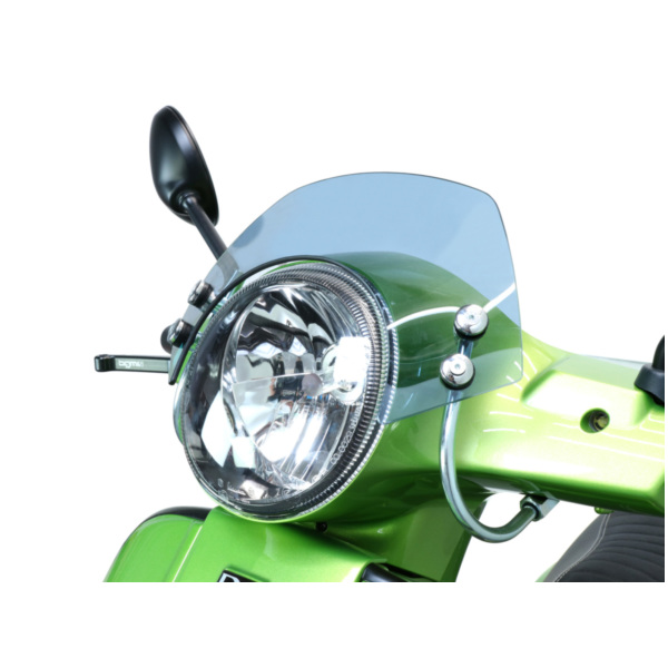 Flyscreen with chromed brackets -MOTO NOSTRA, w=340mm, h=105mm- for: Vespa GT, G 1149