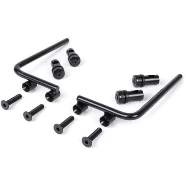 Bracket for flyscreen -MOTO NOSTRA, w=340mm, h=105mm- Vespa PX80, PX125, PX150, PX200, LML 125/150 Star/Stella - black 50776