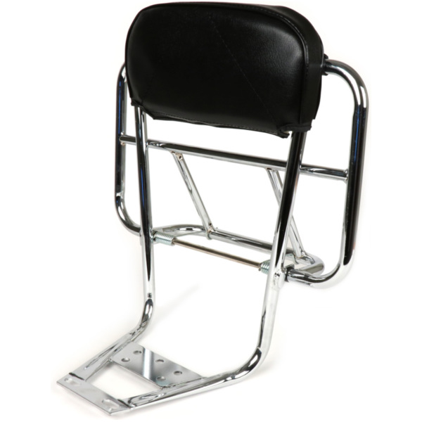 Rack with backrest incl. cushion -MOTO NOSTRA V2- Vespa PX80, PX125, PX150, PX200 - chrome 51122