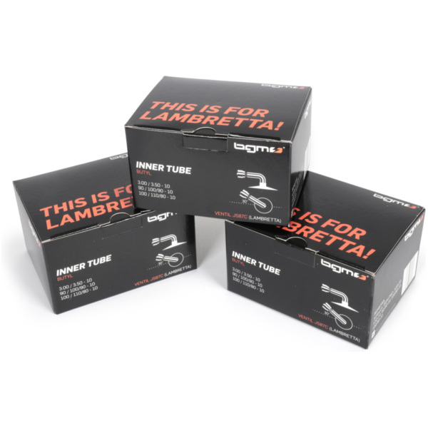 Tube-Kit (3x) -BGM PRO 10 inch- 3.50-10, 100/80-10, 100/90-10 - valve position type Lambretta 51364
