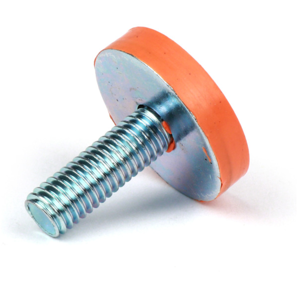 Gummipuffer Ø=27mm x 6mm mit Gewindestange M8 für Hauptständer BGM PRO Soft Stop System 51460 passend für Vespa V  50 V5SA1T 1977, 2,5 PS, 1,8 kw