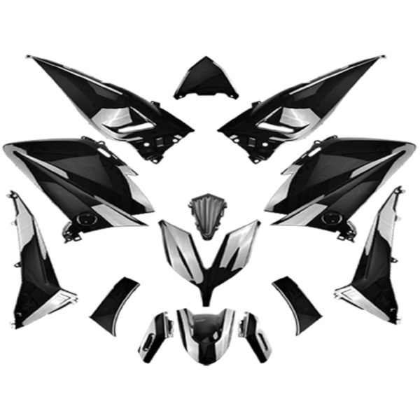 Verkleidungsteile Kit 14-teilig schwarz für Yamaha T-Max 530 2015-2017 52404