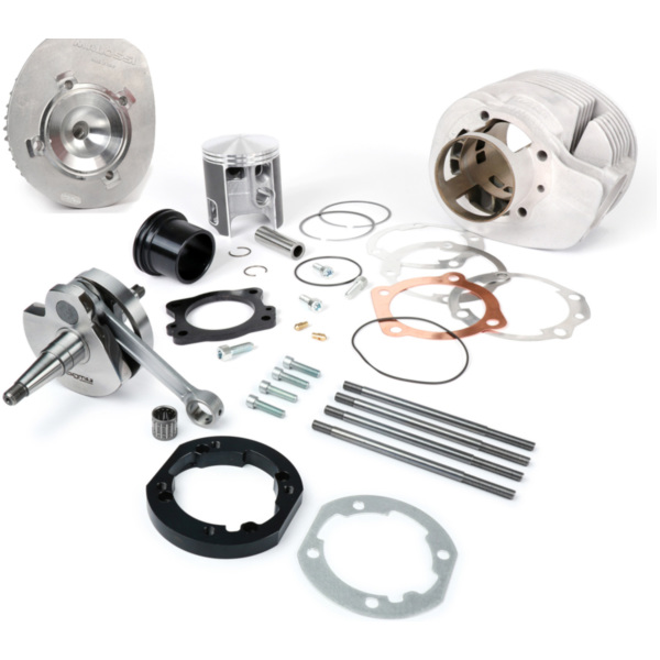 Adapterplatten-Set inkl. Kurbelwelle+Zylinder - J&G 2% special by WT- zur Montage Polini/Malossi 210 Zylinder (Ø68.5mm) auf Moto