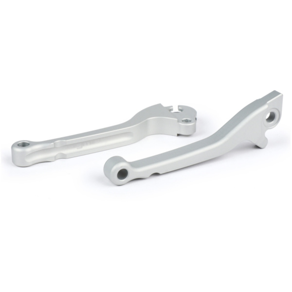 Bremshebel + Kupplungshebel Set BGM PRO CNC, silbern matt, ABE für Vespa PX (Bj. 2004-) HENG TONG Scheibenbremse BGM4541SKT