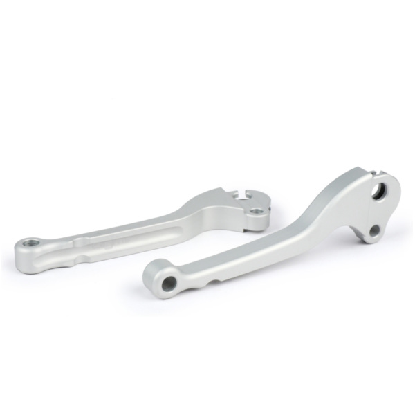 brake lever + clutch lever set BGM PRO CNC silver matte ABE for Vespa Largeframe 1957-1998, Smallframe 1963-1989 BGM4561SKT