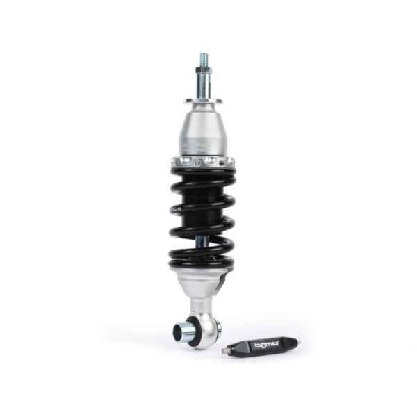 Stoßdämpfer vorne BGM PRO SC/F1 SPORT 200mm, schwarz/silbern für Vespa V50, PV125, ET3 BGM7740BS passend für Vespa V  50 V5SA1T 1977, 2,5 PS, 1,8 kw