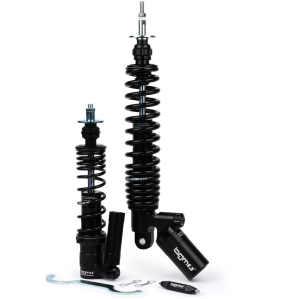 shock absorber set BGM PRO SC/F16 COMPETITION Soft black for Vespa Primavera 125 (2017-), Vespa Primavera 150 (2017-), Vespa Spr
