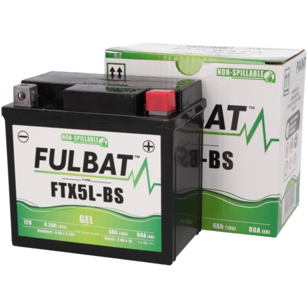 battery Fulbat FTX5L-BS GEL FB550919 fitting for Kymco People  50 B91000 2007, 4,1 PS, 3 kw