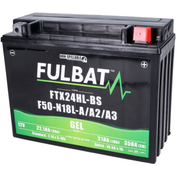 battery Fulbat FTX24HL-BS F50N-18L-A/A2/A3 GEL for motorcycle, lawn tractor, riding mower, lawn mower, garden tool, SSV, UTV FB5