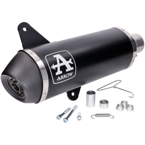 muffler Arrow Urban aluminum black for Vespa GTS 300 4-stroke LC Euro5 2020- GI-53536ANN