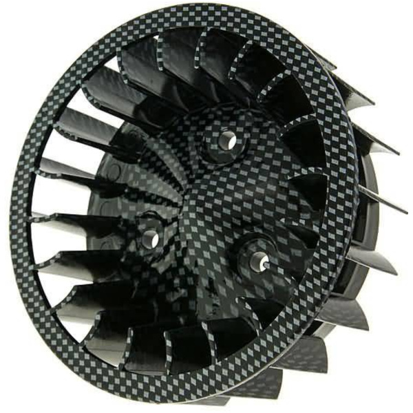 Keilriemenscheibe fan wheel carbon optic for Minarelli horizontal, for: Keeway, CPI, 1E40QMB IP121