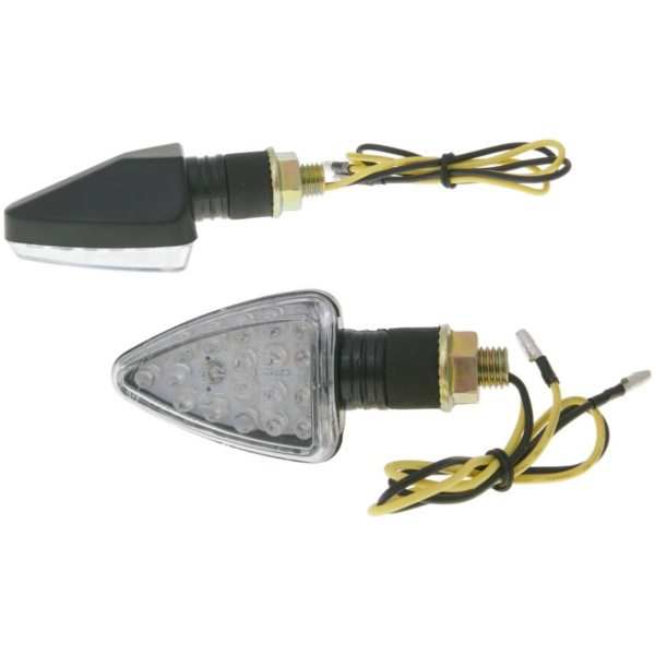 Blinker Set M10 LED schwarz Mini, kurz IP23252
