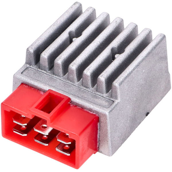 regulator / rectifier w/ flasher relay, red plug for Derbi Senda, GPR, Aprilia RX, SX 50, Gilera RCR IP49538