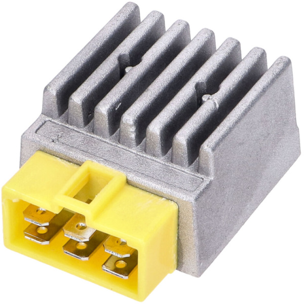 Regler / Gleichrichter mit Blinkgeber, Stecker gelb für Derbi Senda, GPR, Aprilia RX, SX 50, Gilera RCR IP49539