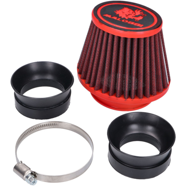 Lufi Luftfilter Malossi Red Filter E18 Racing 42 / 50 / 60mm gerade rot-schwarz für Dellorto PHBH, Mikuni, Keihin Vergaser M.041
