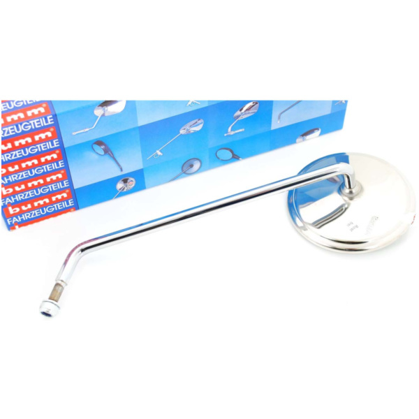 Mirror stainless steel bumm 1 piece mirror glass diameter 110mm for Kreidler Florett RS, RMC, Hercules, Puch, Zündapp Moped Moki