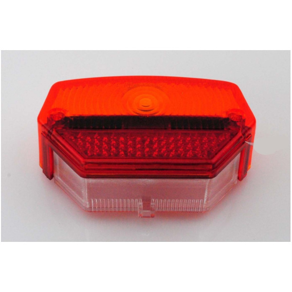 Rear light glass ULO 65mm 110mm red orange white for Zündapp, for: Kreidler, Her
