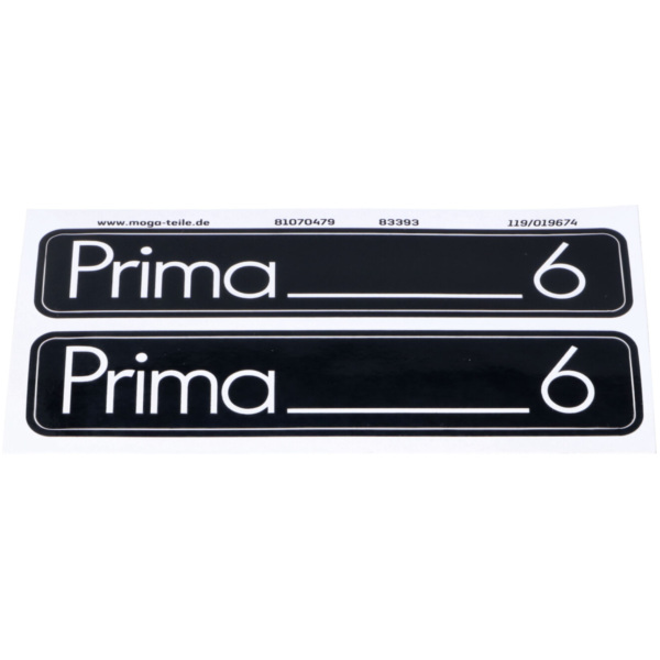Aufkleber Satz MOGA 2 Stück 105mm x 21mm für Hercules Prima 6 MG00083393