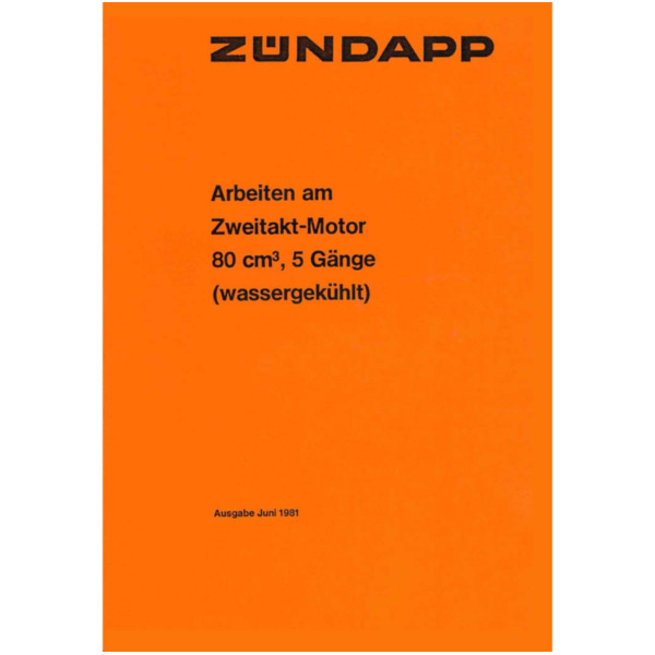 Repair manual 36 pages DIN A5 format for Zündapp KS 80, 80 Touring MG00086336