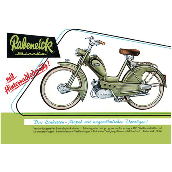 Advertising poster moped 29cm 42cm for Rabeneick Binetta MG00086471