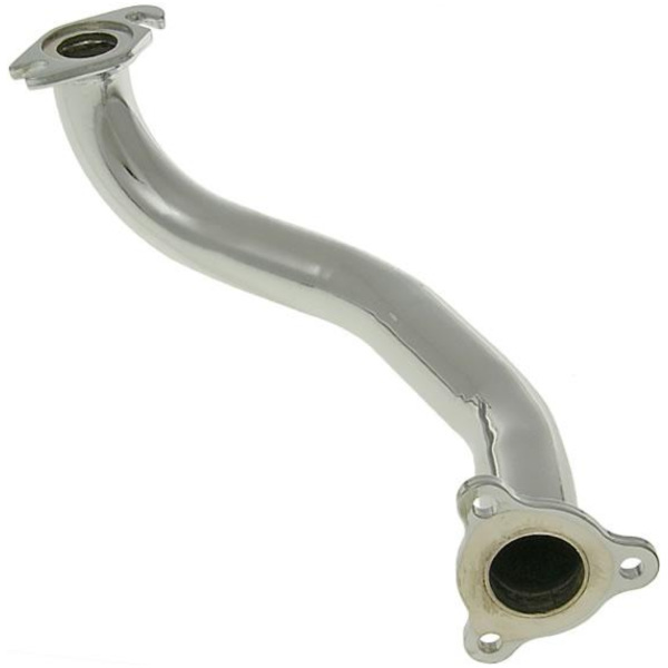 Birne Auspuffkrümmer lang Naraku ungedrosselt Chrom für Explorer, Generic, Keeway, Sachs NK400.19