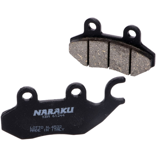 brake pads Naraku organic for PGO, SYM, TGB, Peugeot NK430.37 fitting for PGO T-Rex  50  2007, 2,7 PS, 2 kw