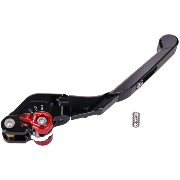 front brake lever Puig 3.0 adjustable, extendable folding - black red PUI14-NNR