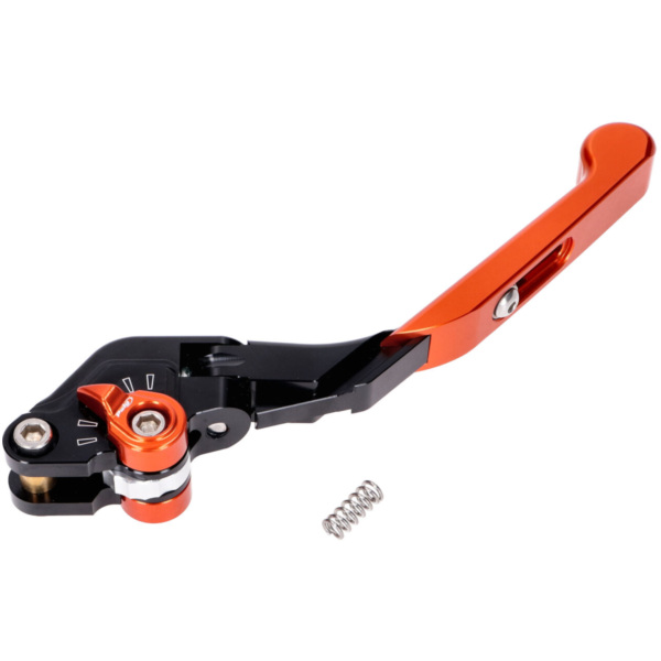 brake lever Puig 3.0 front adjustable, foldable, adjustable length - orange black PUI14-TNT