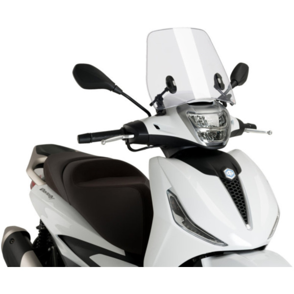 windshield Puig Trafic transparent / clear for Piaggio Beverly 300ie / 400ie 2022- PUI20222W