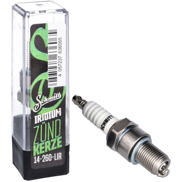 Zündkerze Schmitt Iridium 14-260-LIR (BR8EIX) mit schraubbaren Kerzenstecker Anschluss STT42920