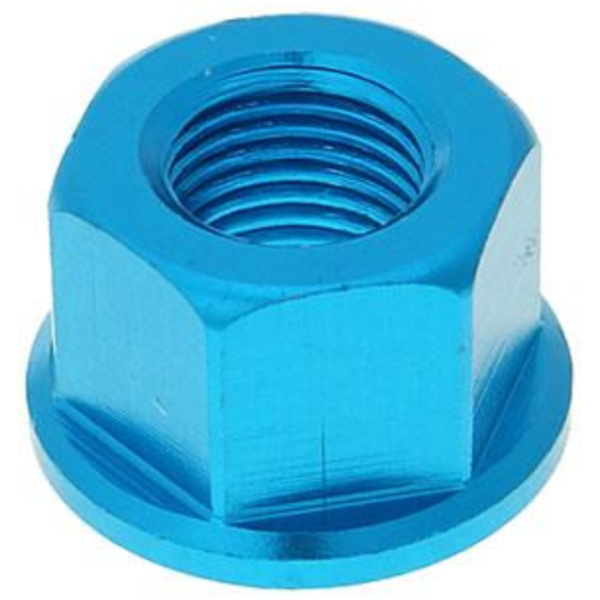 Mutter Radachse Aluminium blau eloxiert - M12x1,75 VC21204