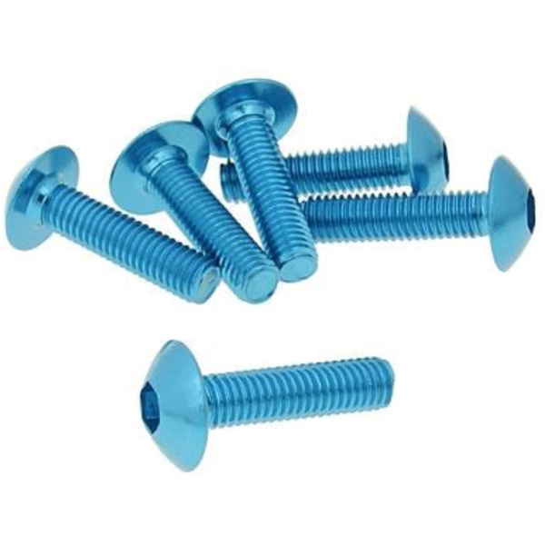 fairing screws hex socket head - anodized aluminum blue - set of 6 pcs - M5x20 VC21229
