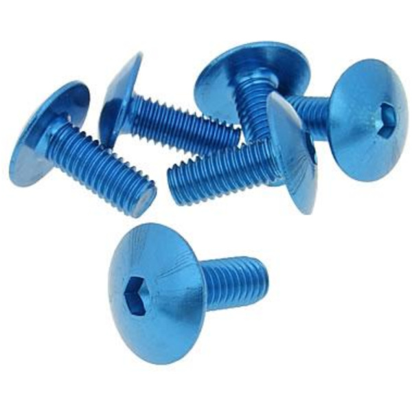 Bolzen Schraubensatz 6 Stück Verkleidung blau - M6x15 VC21237
