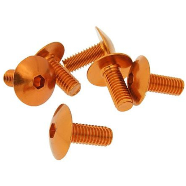 Bolzen Schraubensatz 6 Stück Verkleidung orange - M6x15 VC21240