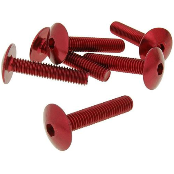 Bolzen Schraubensatz 6 Stück Verkleidung rot - M6x30 VC21246