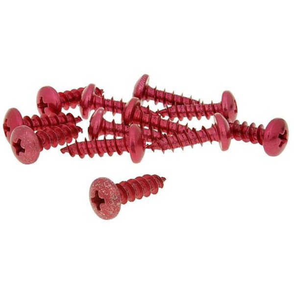 fairing screws anodized aluminum red - set of 12 pcs - M6x20 VC21262