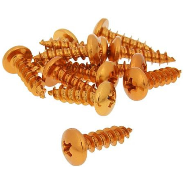 fairing screws anodized aluminum orange - set of 12 pcs - M6x20 VC21264